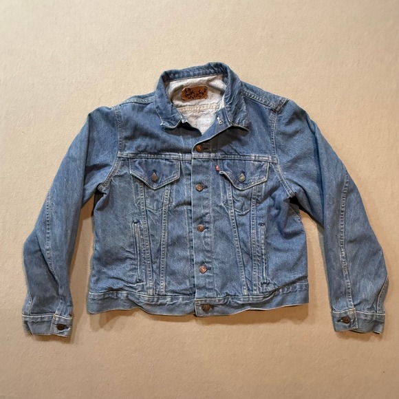 Vintage‎ 80s 90s Levi's Denim Trucker Made in USA 70306 Jean Jacket Men 46R